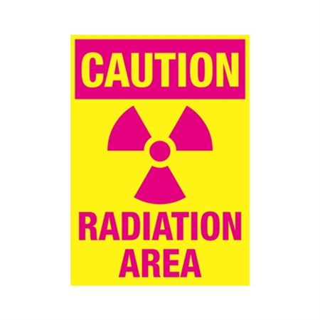 Caution Radiation Area Sign - 10"x14"